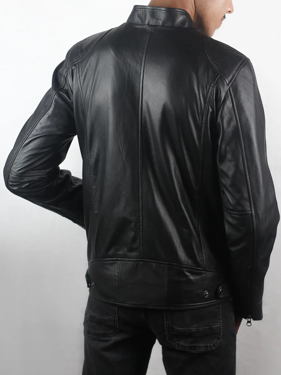Men’s Moto Black Leather Jacket